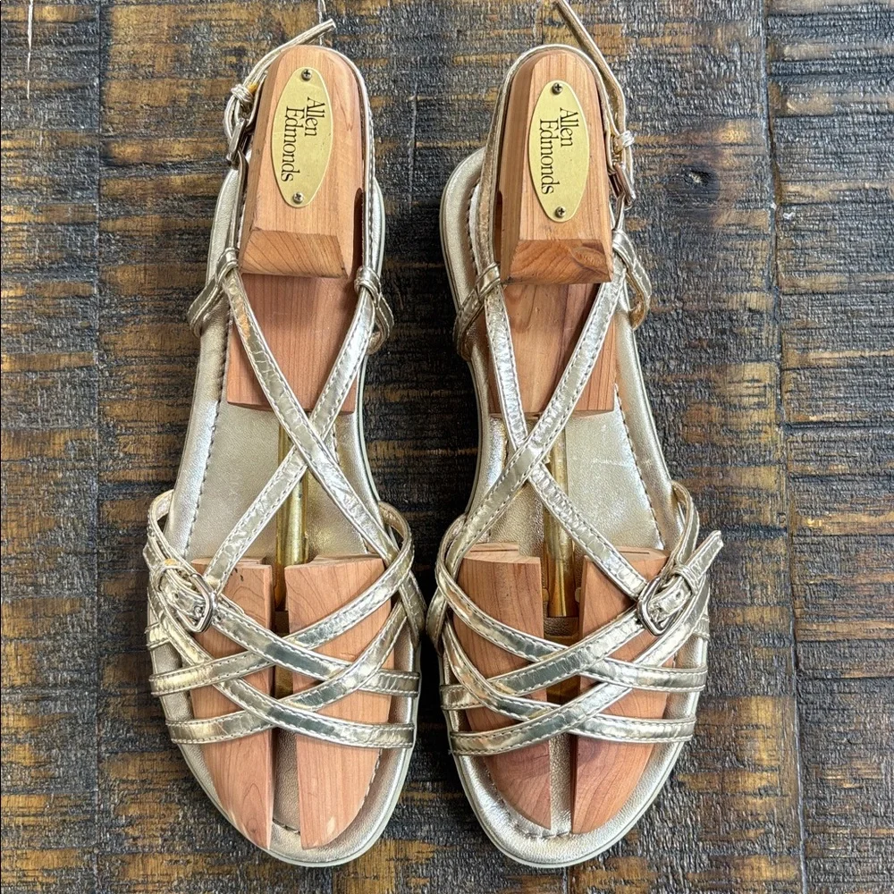 Prada Women's Metallic Gold Sandals - Picture 4 of 4